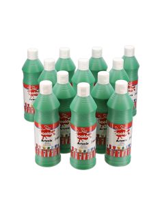 Scola Artmix Ready Mixed Paint - 600ml - Brilliant Green - Pack of 12
