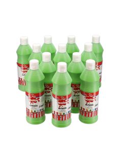 Scola Artmix Ready Mixed Paint - 600ml - Leaf Green - Pack of 12