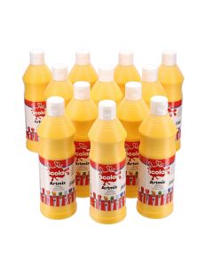 Scola Artmix Ready Mixed Paint - 600ml - Brilliant Yellow - Pack of 12