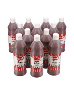 Scola Artmix Ready Mixed Paint - 600ml - Burnt Umber - Pack of 12