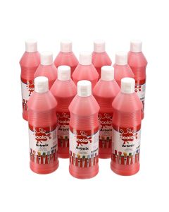 Scola Artmix Ready Mixed Paint - 600ml - Vermilion - Pack of 12