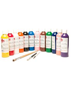 Scola Washable Ready Mixed Paint - 500ml - Assorted - Pack of 12