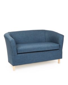 Slub Chenille Tub Sofa - Navy