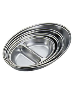 Stainless Steel Divided Serving Dish - 25cm