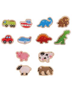 Bigjigs Toys Two Piece Jigsaws - Pack of 12