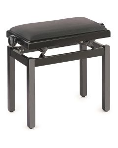 Stagg PBF39 height adjustable piano stool - Polished black With black dralon seat