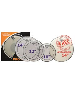 Remo Pinstripe Pro Pack Clear Drum Skins - 10"/12"/14"