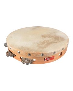 Percussion Plus Wood Shell Tambourine - 10"