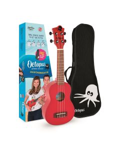 Octopus Soprano Ukulele - Candy Apple Red