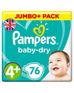 Pampers Baby Dry Size 4+ - Pack of 76