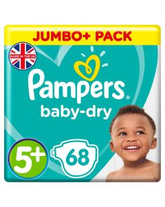 Pampers Baby Dry Size 5+ - Pack of 68
