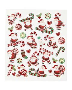 Father Christmas and Candy Cane Stickers