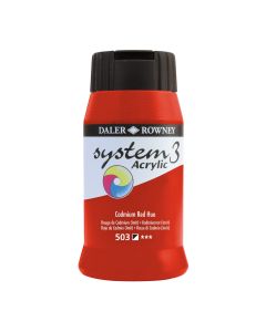 Daler-Rowney System3 Acrylic Paint - 500ml - Cadmium Red