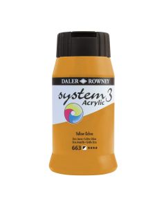 Daler-Rowney System3 Acrylic Paint - 500ml - Yellow Ochre 