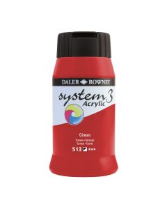 Daler-Rowney System3 Acrylic Paint - 500ml - Crimson