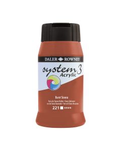 Daler-Rowney System3 Acrylic Paint - 500ml - Burnt Sienna
