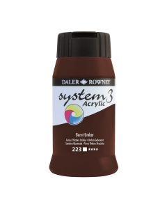 Daler-Rowney System3 Acrylic Paint - 500ml - Burnt Umber
