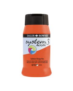 Daler-Rowney System3 Acrylic Paint - 500ml - Cadmium Orange
