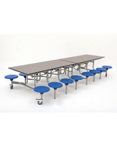 Rectangular 16 Seat Table - Blue - Grey