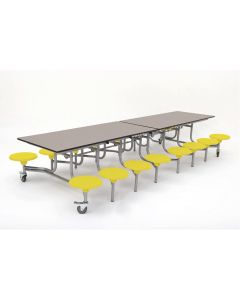 Rectangular 16 Seat Table - Yellow - Grey