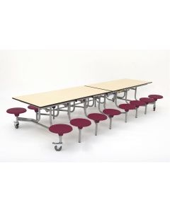 Rectangular 16 Seat Table - Wine - Maple