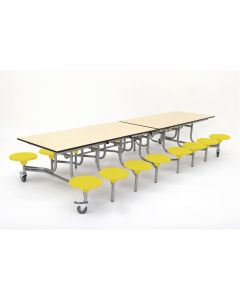 Rectangular 16 Seat Table - Yellow - Maple
