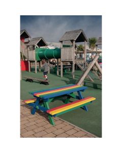 Junior Recycled Plastic Picnic Table - Rainbow