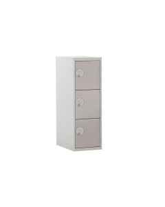 3 Door Locker With Deadlock - Grey