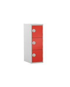 3 Door Locker With Deadlock - Red