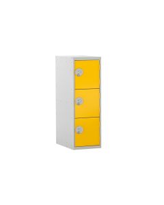 3 Door Locker With Deadlock - Yellow