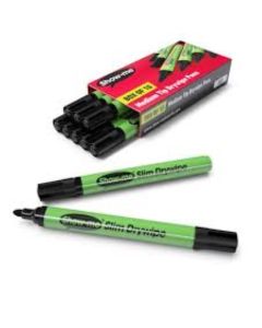 Show-me Drywipe Pen - Medium Tip Black- Pack of 10
