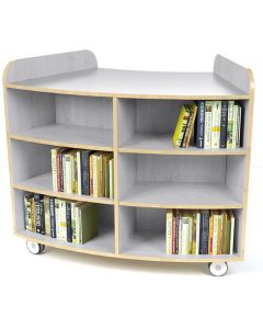 Maplescape Curved Bookcase H100cm - Grey
