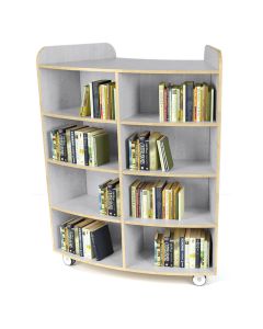 Maplescape Curved Bookcase H150cm - Grey