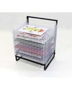 20 Shelf Spring Loaded Floor Drying Rack with Wheels