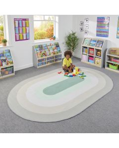 Oval Runway Scandi Rug