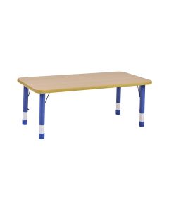 Milan Rectangular Height Adjustable Table - 6 Seater - Blue