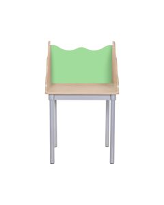 Single Wave Study Carrel 1100mm Green