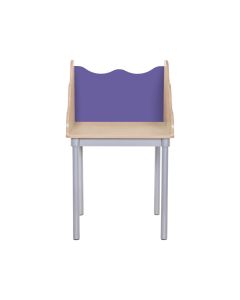 Single Wave Study Carrel 1220mm Purple