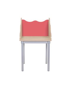 Single Wave Study Carrel 1100mm Red