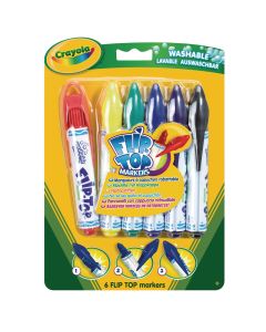 Crayola Flip Top Markers - Pack of 6
