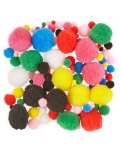 Classmates Pom Poms Assorted - Pack of 100