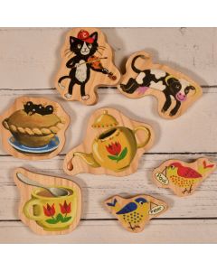 Alphabet Rhyme Time Wooden Characters - Set 2
