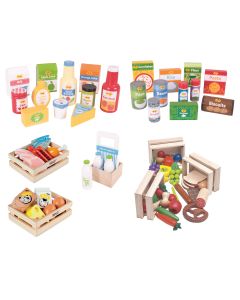 Large Wooden Food Set