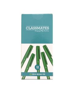 Classmates Fineliner Pen - Green - Pack of 10
