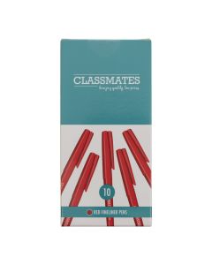 Classmates Fineliner Pen - Red - Pack of 10