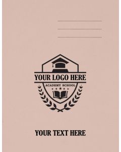  9x7" Exercise Book 80P - 8mm Ruled With Margin- Buff