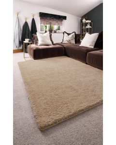 Luxury Pile Washable Rug - Stone - Large 160 x 230cm