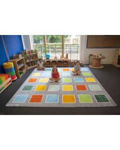 Rainforest Squares Placement Carpet - 3m x 3m