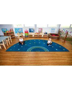Essentials Radiating Star Semi Circle Carpet