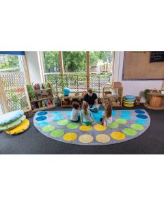 Lake Large Semi-Circle Carpet - 4m x 2m